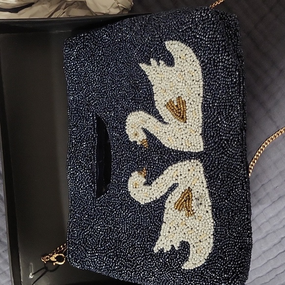 (NOTE), WILL BE GONE SOON)! NWT, "Beaded swan clutch" - Picture 16 of 16